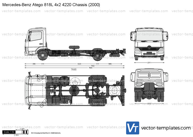 Mercedes-Benz Atego 818L 4x2 4220 Chassis