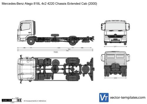 Mercedes-Benz Atego 818L 4x2 4220 Chassis Extended Cab