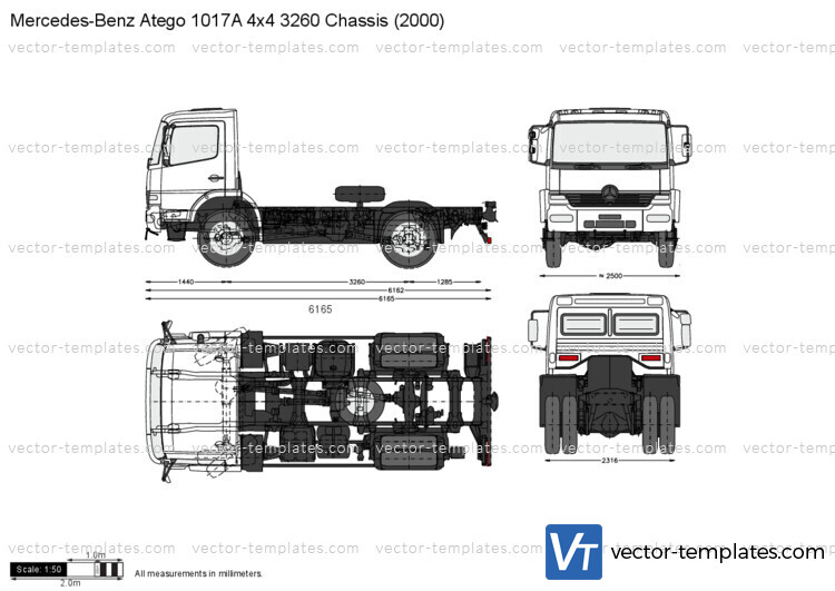 Mercedes-Benz Atego 1017A 4x4 3260 Chassis