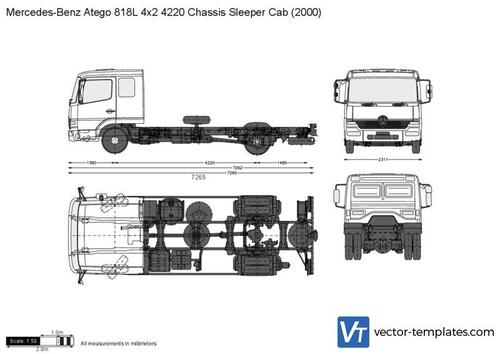 Mercedes-Benz Atego 818L 4x2 4220 Chassis Sleeper Cab