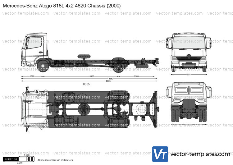 Mercedes-Benz Atego 818L 4x2 4820 Chassis