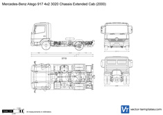 Mercedes-Benz Atego 917 4x2 3020 Chassis Extended Cab