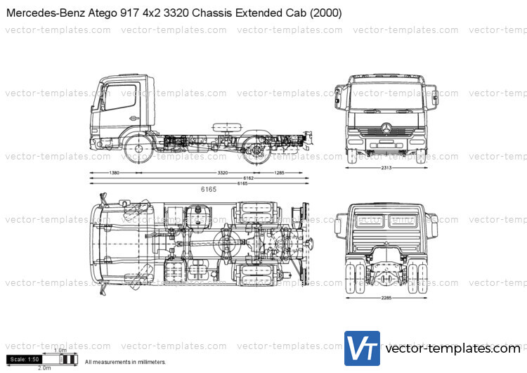 Mercedes-Benz Atego 917 4x2 3320 Chassis Extended Cab