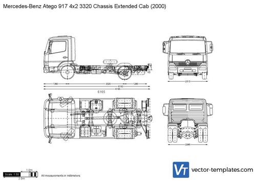 Mercedes-Benz Atego 917 4x2 3320 Chassis Extended Cab