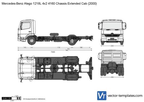 Mercedes-Benz Atego 1218L 4x2 4160 Chassis Extended Cab