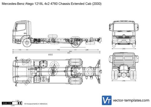 Mercedes-Benz Atego 1218L 4x2 4760 Chassis Extended Cab