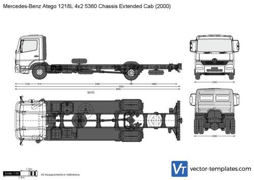 Mercedes-Benz Atego 1218L 4x2 5360 Chassis Extended Cab