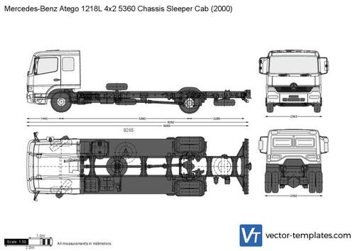 Mercedes-Benz Atego 1218L 4x2 5360 Chassis Sleeper Cab