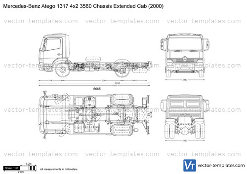 Mercedes-Benz Atego 1317 4x2 3560 Chassis Extended Cab