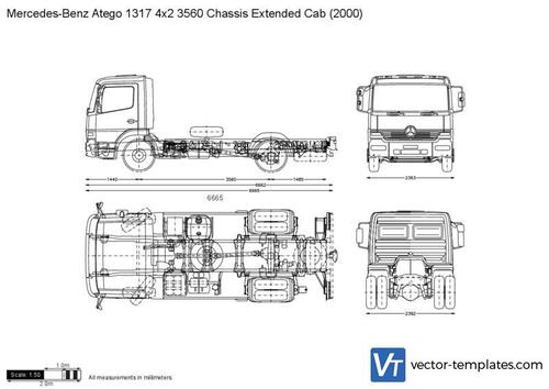 Mercedes-Benz Atego 1317 4x2 3560 Chassis Extended Cab