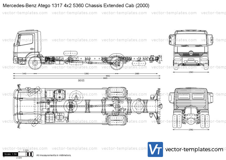 Mercedes-Benz Atego 1317 4x2 5360 Chassis Extended Cab