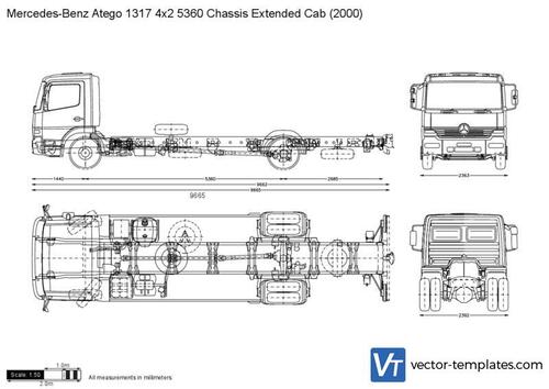 Mercedes-Benz Atego 1317 4x2 5360 Chassis Extended Cab