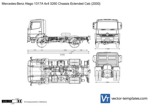 Mercedes-Benz Atego 1317A 4x4 3260 Chassis Extended Cab