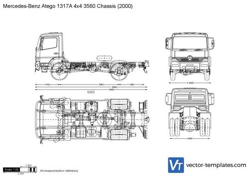 Mercedes-Benz Atego 1317A 4x4 3560 Chassis