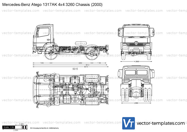 Mercedes-Benz Atego 1317AK 4x4 3260 Chassis