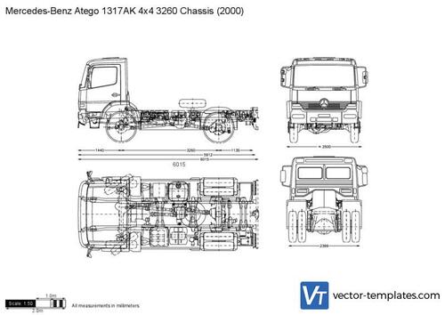 Mercedes-Benz Atego 1317AK 4x4 3260 Chassis