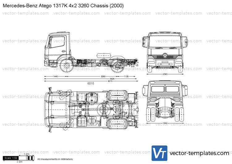 Mercedes-Benz Atego 1317K 4x2 3260 Chassis