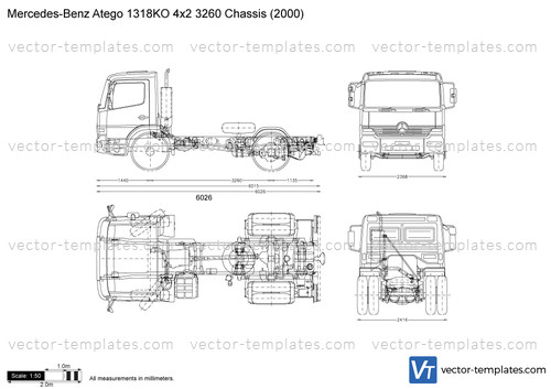 Mercedes-Benz Atego 1318KO 4x2 3260 Chassis