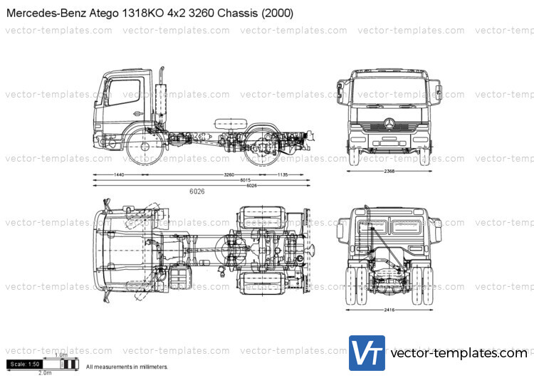 Mercedes-Benz Atego 1318KO 4x2 3260 Chassis