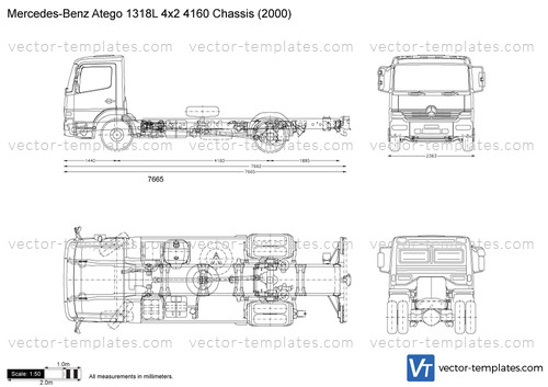 Mercedes-Benz Atego 1318L 4x2 4160 Chassis