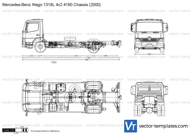 Mercedes-Benz Atego 1318L 4x2 4160 Chassis