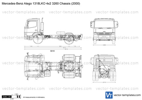 Mercedes-Benz Atego 1318LKO 4x2 3260 Chassis