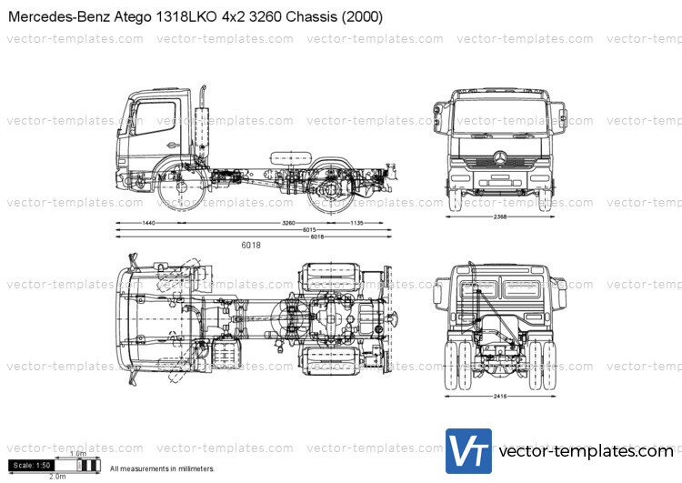 Mercedes-Benz Atego 1318LKO 4x2 3260 Chassis