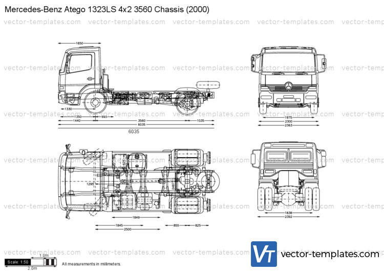 Mercedes-Benz Atego 1323LS 4x2 3560 Chassis