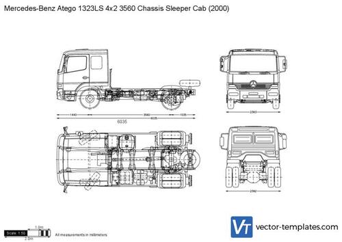 Mercedes-Benz Atego 1323LS 4x2 3560 Chassis Sleeper Cab