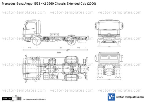 Mercedes-Benz Atego 1523 4x2 3560 Chassis Extended Cab