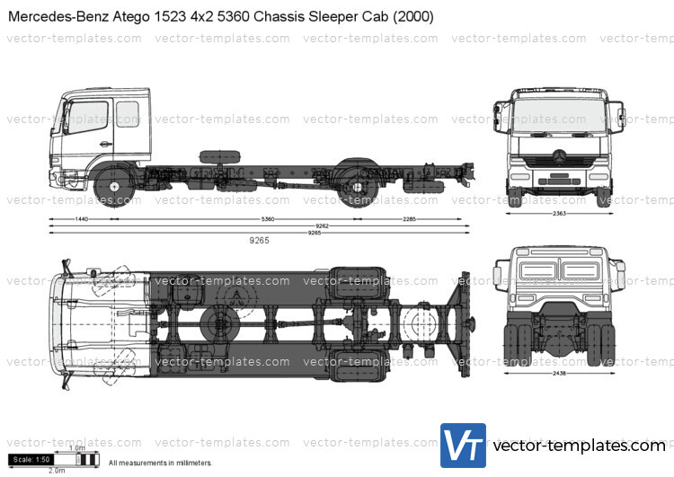 Mercedes-Benz Atego 1523 4x2 5360 Chassis Sleeper Cab