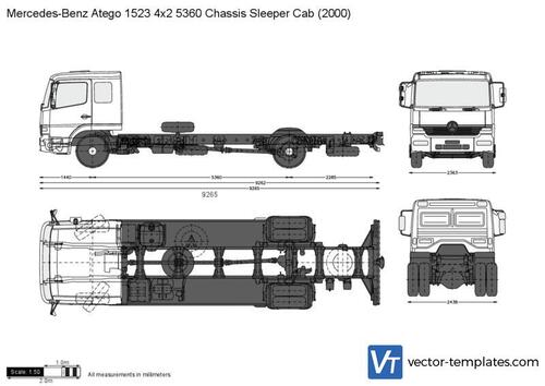 Mercedes-Benz Atego 1523 4x2 5360 Chassis Sleeper Cab