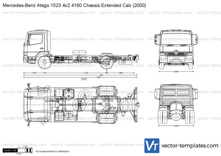 Mercedes-Benz Atego 1523 4x2 4160 Chassis Extended Cab