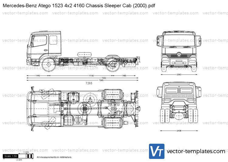 Mercedes-Benz Atego 1523 4x2 4160 Chassis Sleeper Cab