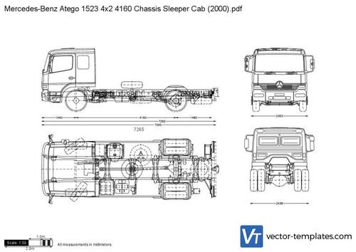 Mercedes-Benz Atego 1523 4x2 4160 Chassis Sleeper Cab