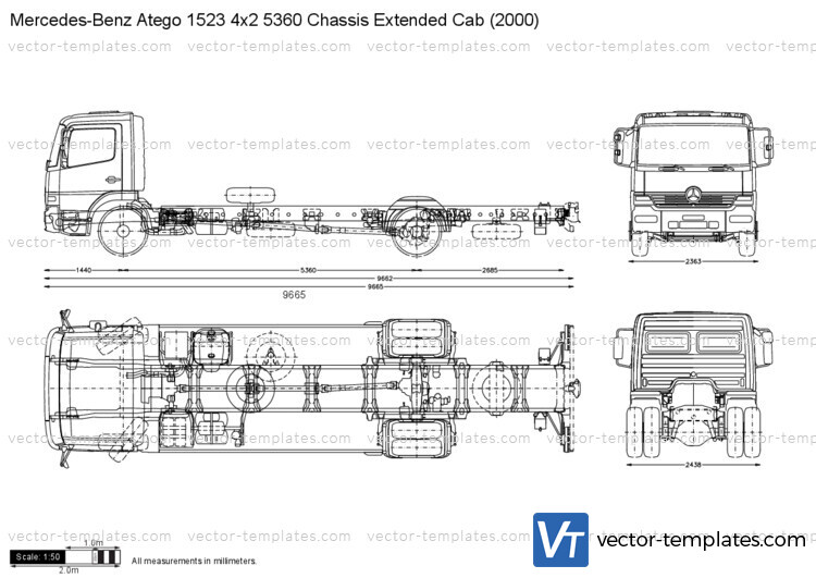 Mercedes-Benz Atego 1523 4x2 5360 Chassis Extended Cab