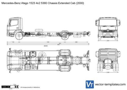 Mercedes-Benz Atego 1523 4x2 5360 Chassis Extended Cab