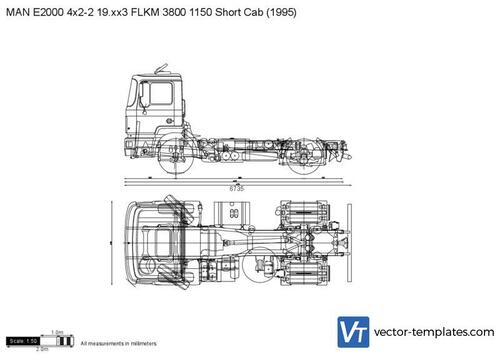 MAN E2000 4x2-2 19.xx3 FLKM 3800 1150 Short Cab