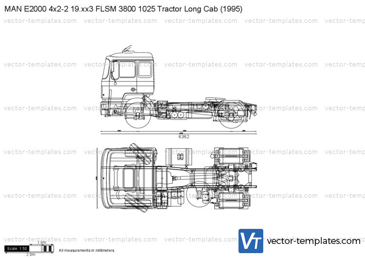 MAN E2000 4x2-2 19.xx3 FLSM 3800 1025 Tractor Long Cab