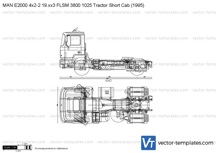 MAN E2000 4x2-2 19.xx3 FLSM 3800 1025 Tractor Short Cab