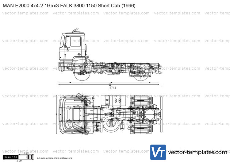 MAN E2000 4x4-2 19.xx3 FALK 3800 1150 Short Cab