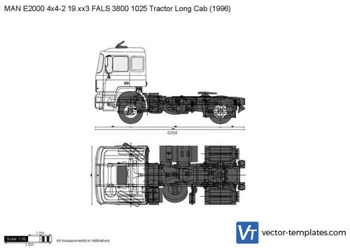 MAN E2000 4x4-2 19.xx3 FALS 3800 1025 Tractor Long Cab