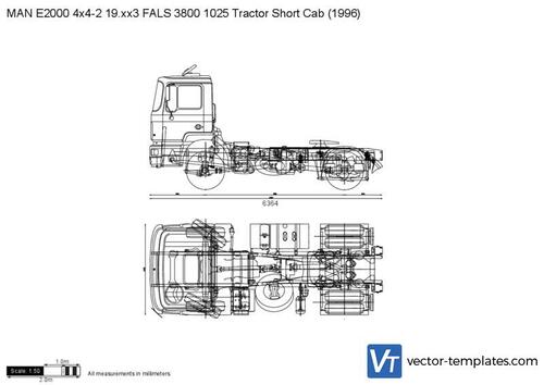 MAN E2000 4x4-2 19.xx3 FALS 3800 1025 Tractor Short Cab