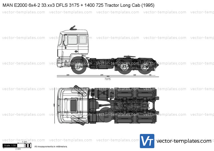 MAN E2000 6x4-2 33.xx3 DFLS 3175 + 1400 725 Tractor Long Cab