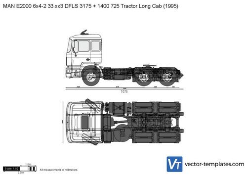 MAN E2000 6x4-2 33.xx3 DFLS 3175 + 1400 725 Tractor Long Cab