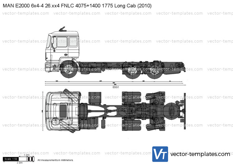 MAN E2000 6x4-4 26.xx4 FNLC 4075+1400 1775 Long Cab