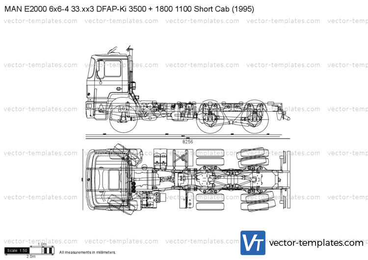 MAN E2000 6x6-4 33.xx3 DFAP-Ki 3500 + 1800 1100 Short Cab