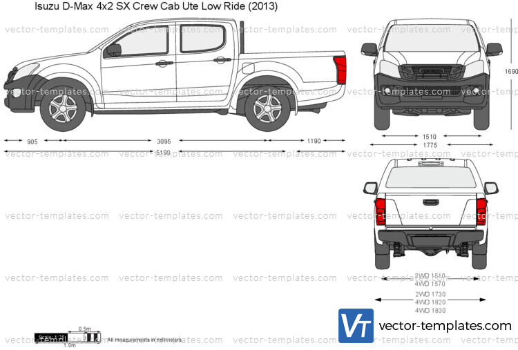 Isuzu D-Max 4x2 SX Crew Cab Ute Low Ride