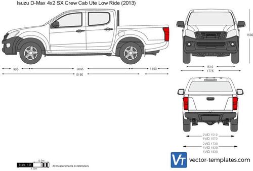 Isuzu D-Max 4x2 SX Crew Cab Ute Low Ride