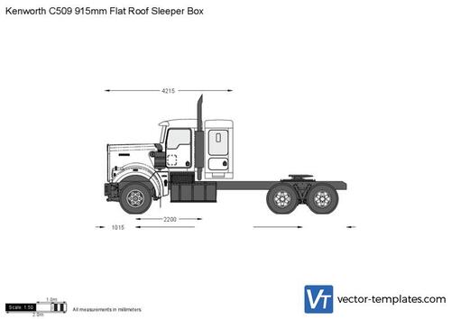 Kenworth C509 915mm Flat Roof Sleeper Box